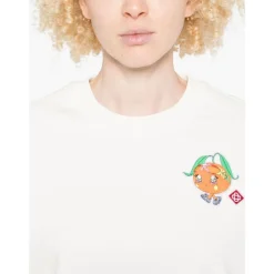 Casablanca Sweatshirts*Orange Sweatshirt til Kvinder AW25 Hvid