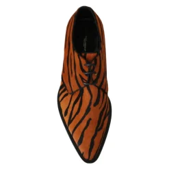 Dolce & Gabbana Snøresko*Tiger Mønster Formel Brogue Sko Orange