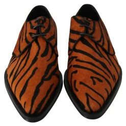 Dolce & Gabbana Snøresko*Tiger Mønster Formel Brogue Sko Orange