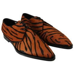 Dolce & Gabbana Snøresko*Tiger Mønster Formel Brogue Sko Orange