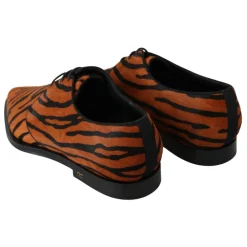 Dolce & Gabbana Snøresko*Tiger Mønster Formel Brogue Sko Orange