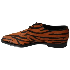 Dolce & Gabbana Snøresko*Tiger Mønster Formel Brogue Sko Orange