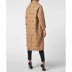 Philipp Plein Frakker*Oversize Coat Studs Beige