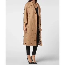 Philipp Plein Frakker*Oversize Coat Studs Beige