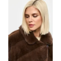 Cesare Gaspari Frakker*Oversized Faux Fur Coat - Brun