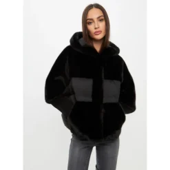 Cesare Gaspari Jakker*Oversized Faux Fur Jakke Sort