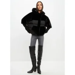 Cesare Gaspari Jakker*Oversized Faux Fur Jakke Sort