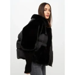 Cesare Gaspari Jakker*Oversized Faux Fur Jakke Sort