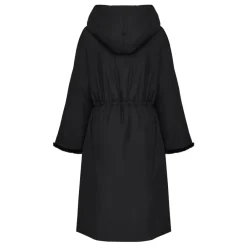 Cesare Gaspari Frakker*Oversized Hætte Puffer Jakke med Faux Pelsmanchetter Sort