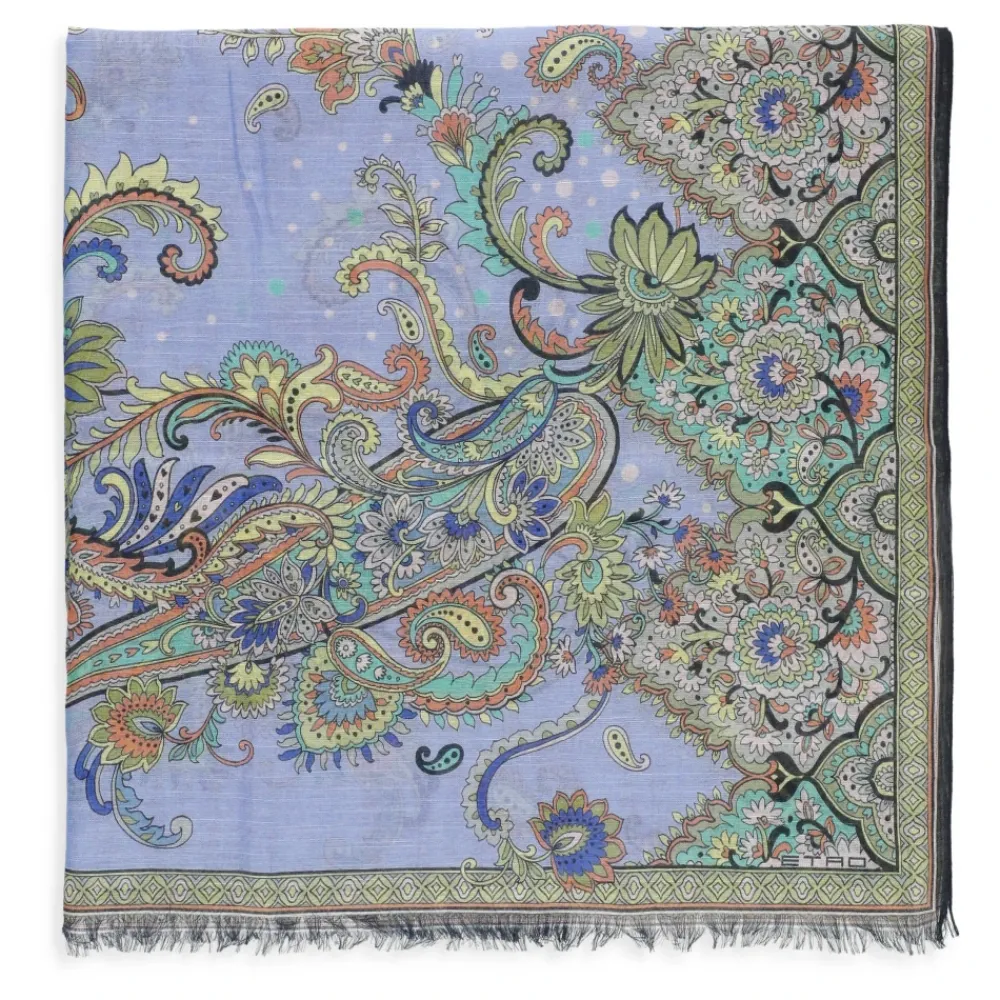 Etro Tørklæder*Paisley Print Multicolor Sjal Multifarvet
