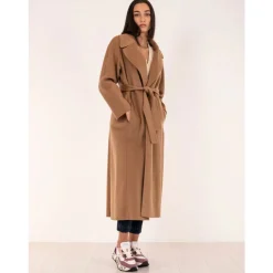 Paltò Frakker*Paola Wool Coat Brun