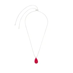 PLAN C Smykker*Paper Pearl Necklace Rød