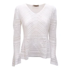 D.Exterior Striktrøjer & Sweatere*Patchwork Maglia Hvid