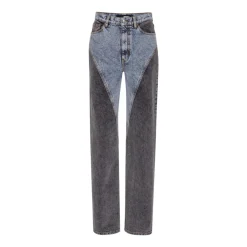 ROTATE Birger Christensen Jeans*Patchwork Straight-Leg Jeans Blå