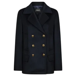 Dondup Frakker*Peacoat Regular i Velour Misto Lana Blå