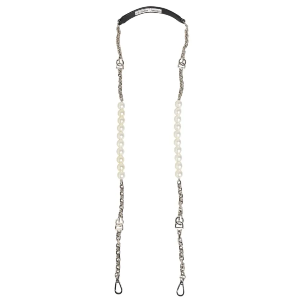 Dolce & Gabbana Tilbehør Til Tasker*Pearl Chain Shoulder Strap Sort