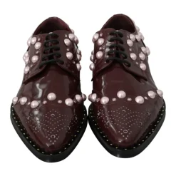 Dolce & Gabbana Snøresko*Pearl Embellished Oxfords Brun