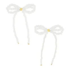 Dansk Copenhagen Smykker*Perlebueøreringe Hvid