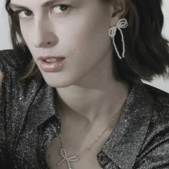 Dansk Copenhagen Smykker*Perlebueøreringe Hvid