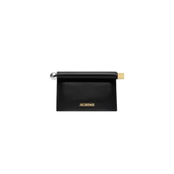 Jacquemus Clutch*Petite Pochette Rond Carre Læder Sort