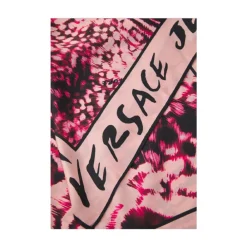 Versace Jeans Couture Tørklæder*Animal Print Silketørklæde Pink