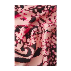 Versace Jeans Couture Tørklæder*Animal Print Silketørklæde Pink