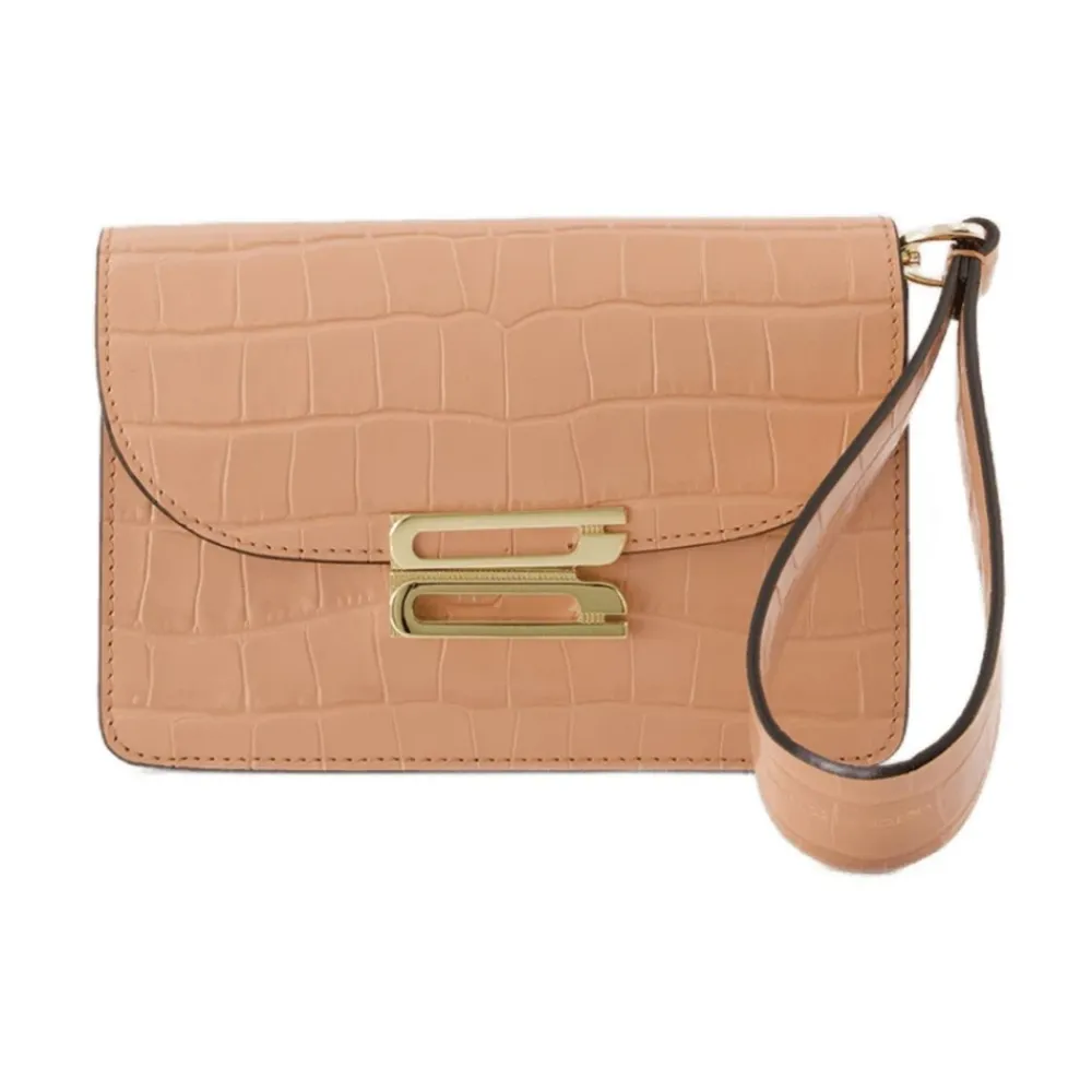 Victoria Beckham Clutch*Croc-Embossed Læder Håndtaske Pink