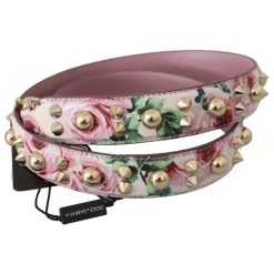 Dolce & Gabbana Bæltetasker*Floral Læder Stud Acry Skulderrem Pink