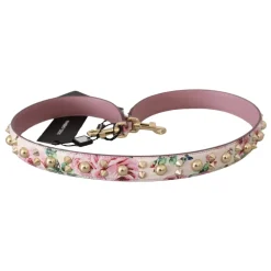 Dolce & Gabbana Bæltetasker*Floral Læder Stud Acry Skulderrem Pink