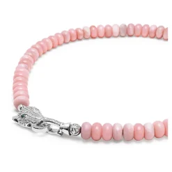 Nialaya Smykker*Pink Opal Choker with Panther Head Grå