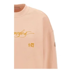 Moncler Sweatshirts*Sweater med broderet logo Pink