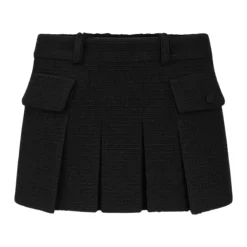Elisabetta Franchi Nederdele*Pleated Tweed Miniskirt Sort