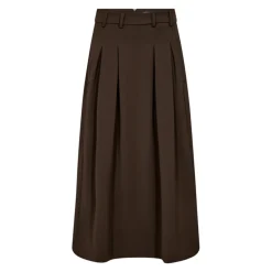 Co'Couture Nederdele*Plisseret nederdel med bæltestropper Brun