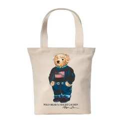 Ralph Lauren Indkøbstasker*Polo Bear Tote Beige