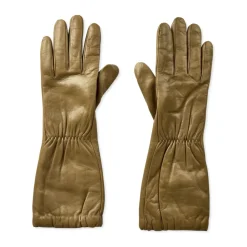 Bottega Veneta Handsker*Prægede Logo Læderhandsker Grøn