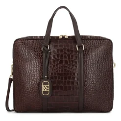 Kazar Laptop Tasker*Præget læder computertaske Brun