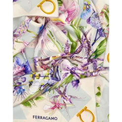 Ferragamo Tørklæder*Printed Silk Foulard Multifarvet