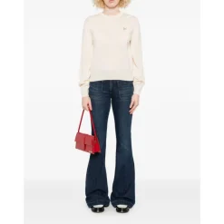 Maison Kitsuné Sweatshirts*Pudder Silke & Nylon Sweater Pink