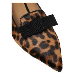 Gender Pumps|Stiletter*Pumps i kalveskind med dyreprint Brun