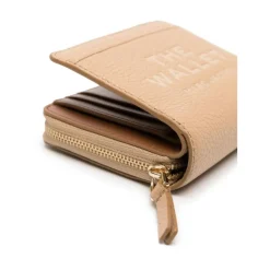 Marc Jacobs Punge & Kortholder*Pung i kornet læder med præget logo Beige