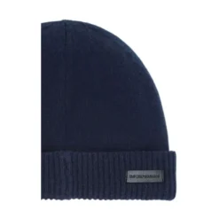Emporio Armani Huer & Kasketter*Pure Cashmere Beanie Blå