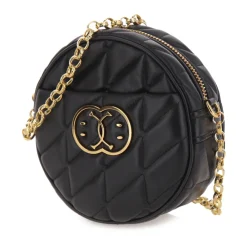 Moschino Skuldertasker*Quilted Double Smile Crossbody Sort
