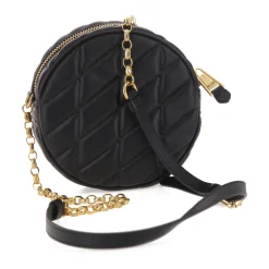 Moschino Skuldertasker*Quilted Double Smile Crossbody Sort