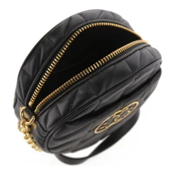 Moschino Skuldertasker*Quilted Double Smile Crossbody Sort