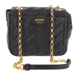 Moschino Skuldertasker*Quilted Double Smile Round Bag Sort