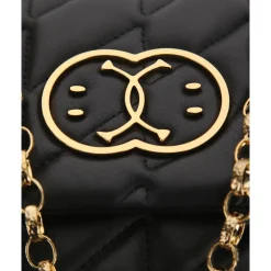 Moschino Skuldertasker*Quilted Double Smile Round Bag Sort