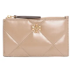 Tory Burch Punge & Kortholder*Quilted Zip Case Wallet Beige