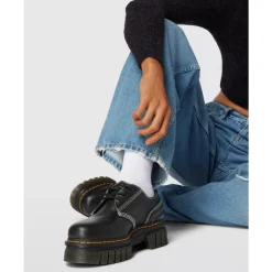 Dr. Martens Snøresko*Quiltede Platform Sko Sort