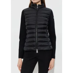 Moncler Striktrøjer & Sweatere*Quilted-front Cardigan Sort