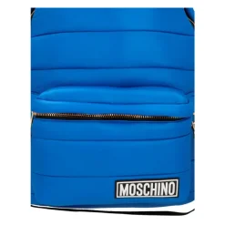 Moschino Rygsække*Quiltet Hætte Rygsæk Blå